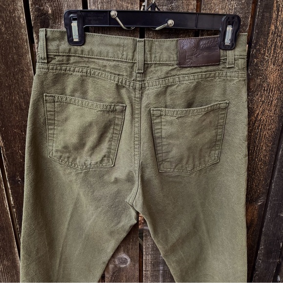 Naked & Famous Wm’s Raw Selvedge Army Green Duck Canvas Pants Sz 28 - Picture 11 of 15